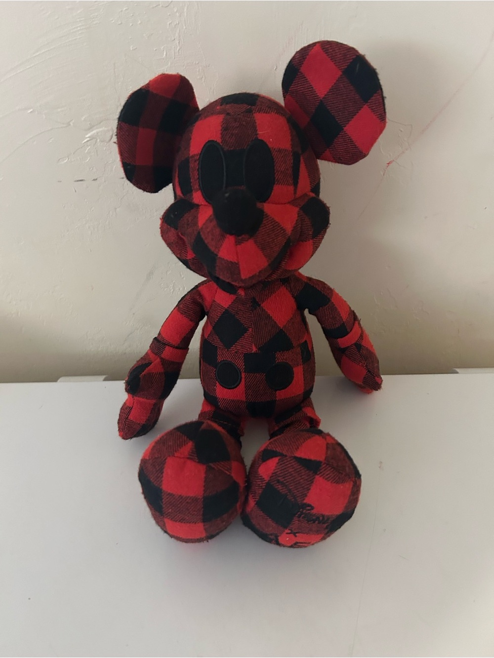 Disney Mickey Mouse X AE American Eagle Special Edition Plush Doll Red Plaid